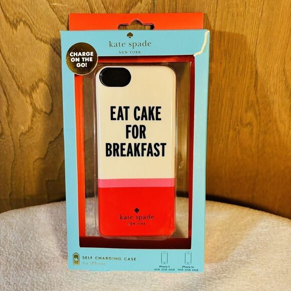 Kate Spade New York Eat Cake For Breakfast  Case For iPhone 5 5s Self Charging - Picture 1 of 6